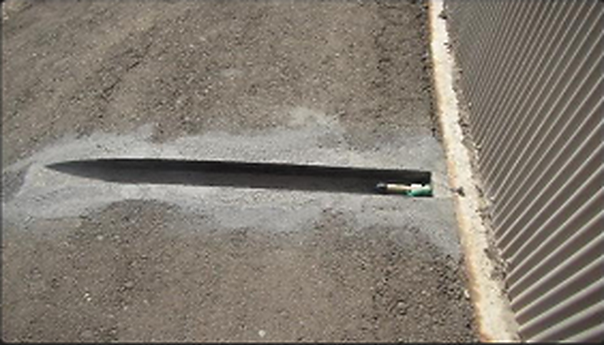 ER probe installed through berm